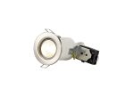 Agni GU10 Fixed Fire Rated Downlight, Satin Nickel, Cut Out: 68mm