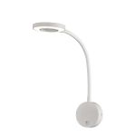 Boavista Switched Wall Lamp / Reader 1L 5W LED Ring Head, 3000K, 261lm, Round Base Matt White, 3yrs Warranty