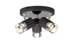 Koko 31.5cm 3 Light Round Spotlight GU10, Graphite / Polished Chrome