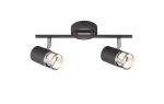 Koko 2 Light Linear Bar Spotlight GU10, Graphite / Polished Chrome