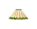 Adolfo Tiffany 30cm Non-Electric Shade, Green/Cream/Crystal. Suitable For E27 or B22 Pendants