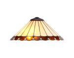 Adolfo Tiffany 40cm Shade Only Suitable For Pendant/Ceiling/Table Lamp, Amber/Cream/Crystal
