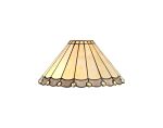 Adolfo Tiffany 30cm Non-Electric Shade, Grey/Cream/Crystal. Suitable For E27 or B22 Pendants