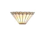 Adolfo Tiffany Wall Lamp, 2 x E14, Grey/White/Crystal