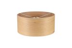 Alessandro Round, 39.5x18cm Wood Effect Shade (A), Light Oak/White Laminate