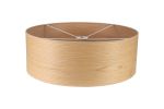 Alessandro Round, 59.5x21cm Wood Effect Shade (C), Light Oak/White Laminate