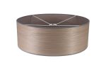 Alessandro Round, 59.5x21cm Wood Effect Shade (C), Grey Oak/White Laminate