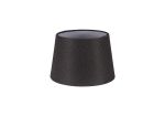 Alessandro Round, 30x20cm Fabric Shade (E), Charcoal Grey/White Laminate