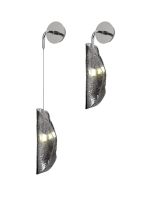 Alfonso Adjustable Wall Light, 1 x G9, Polished Chrome/Smoked Glass