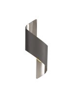 Allegra Wall Lamp Small, 1 x 8W LED, 3000K, 640lm, Anthracite/Polished Chrome, 3yrs Warranty
