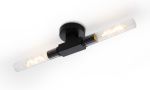 Belluno 2 Light Wall/Ceiling, E27, IP44, Satin Black