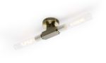 Belluno 2 Light Wall/Ceiling, E27, IP44, Antique Brass
