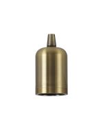 Briciole 4.7cm Lampholder Kit, Antique Brass, E27 c/w Cable Clamp & Deeper Shade Ring, Suitable For Shades & Cages