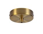 Briciole 10cm Canopy/Ceiling Rose Kit, Gilt Bronze, c/w Cable Clamp