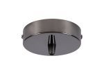 Briciole 10cm Canopy/Ceiling Rose Kit, Black Chrome c/w Cable Clamp