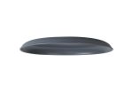 Briciole Round Flat Metal 35cm Lampshade, Cool Grey