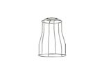 Briciole Tall Round 14cm Wire Cage Shade With Angled Sides, Chrome
