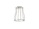Briciole Tall Round 14cm Wire Cage Shade With Angled Sides, Brushed Nickel