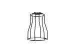 Briciole Tall Round 14cm Wire Cage Shade With Angled Sides, Black