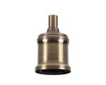 Briciole 5cm Metal Lampholder Kit, Antique Brass, E27 c/w Cable Clamp, NOT Suitable For Shades & Cages