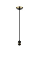 Jestero 12cm Suspension (FRAME ONLY), 1 Light E14, Brass / Satin Black