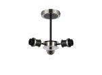 Jestero 29cm Semi Ceiling (FRAME ONLY), 3 Light E14, Satin Nickel / Satin Black
