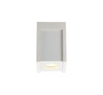 Castelmagno 1 Light Square Ceiling GU10, White Paintable Gypsum With Matt White Cover
