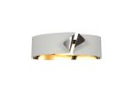 Cavinona Wall Lamp, 1 x 10W LED, 3000K, 700lm, Sand White/Polished Chrome, 3yrs Warranty
