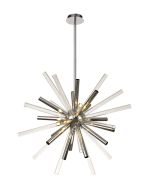 Cazzimperio 72cm Pendant 16 Light G9, Clear & Chrome/Polished Chrome