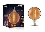 Classic Deco LED Globe 200mm Globe H Filament E27 Dimmable Lamp 8W Extra Warm White 1800K, 630lm, Gold Finish, 3yrs Warranty