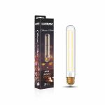 Classic Deco LED 185mm Tubular Line, E27 Dimmable Lamp 4W 2700K Warm White, 300lm, Clear Glass, 3yrs Warranty