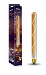 Classic Deco LED 280mm Tubular Line E27 Dimmable Lamp 6W Extra Warm White 1800K, 500lm, Gold Glass, 3yrs Warranty