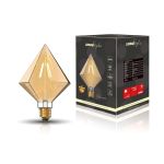 Classic Style LED Tri-Diamond E27 Dimmable Lamp 220-240V 4W 2100K, 200lm, Amber Finish, 3yrs Warranty