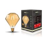 Classic Style LED Diamond E27 Dimmable Lamp 220-240V 4W 2100K, 200lm, Amber Finish, 3yrs Warranty