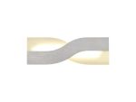 Composey Wall Lamp, 1 x 8W LED, 3000K, 640lm, Brushed Aluminium/Frosted White, 3yrs Warranty