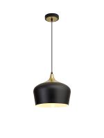 Goccia 29.5cm 30cm Pendant, 1 x E27, Black/Gold