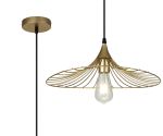 Digimail 40cm Shallow Pendant, 1 x E27, Painted Gold