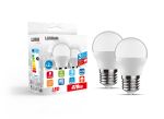 Duo-pack Golfball E27 5W 470lm 3000K Warm White Lamp,  3yrs Warranty