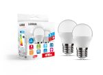 Duo-pack Golfball E27 5W 470lm 4000K Natural White Lamp,  3yrs Warranty