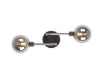 Filocaro Wall/Flush Light, 2 Light G9, Graphite / Satin Nickel / Smoke Glass