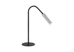 Focaccia Table Lamp, 1 Light Adjustable Touch Dimmable, 1 x 7W LED, 3000K, 436lm, Black/Aluminium, 3yrs Warranty