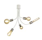 Giacomo Flexible Ceiling 5 Light E27 Satin White/Satin Nickel