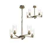 Ginamuro 54cm Pendant/Semi Flush, 5 x E14, Antique Brass