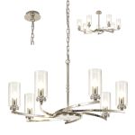 Ginamuro 76cm Pendant/Semi Flush, 7 x E14, Polished Nickel