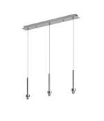 Giuseppe Polished Chrome 3 Light G9 Universal 2m Drop Linear Pendant (FRAME ONLY), For A Vast Range Of Glass Shades