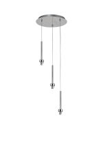 Giuseppe 30cm Polished Chrome 3 Light G9 Universal 2m Drop Round Multiple Pendant (FRAME ONLY), For A Vast Range Of Glass Shades