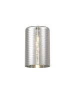 Giuseppe 12x15cm Medium Cylinder (B) Lined Chrome Glass Shade