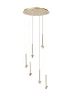 Giuseppe 40cm French Gold 6 Light G9 Universal 2.5m Round Multiple Pendant (FRAME ONLY), For A Vast Range Of Glass Shades