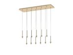 Giuseppe French Gold 12 Light G9 Universal 2m Drop Linear Pendant (FRAME ONLY), For A Vast Range Of Glass Shades
