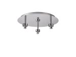 Giuseppe Polished Chrome Round 3 Light G9 Universal 35cm Flush Light (FRAME ONLY), For A Vast Range Of Glass Shades